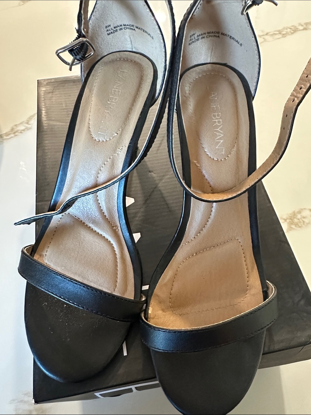 Women's Black Ankle-Strap Sandals